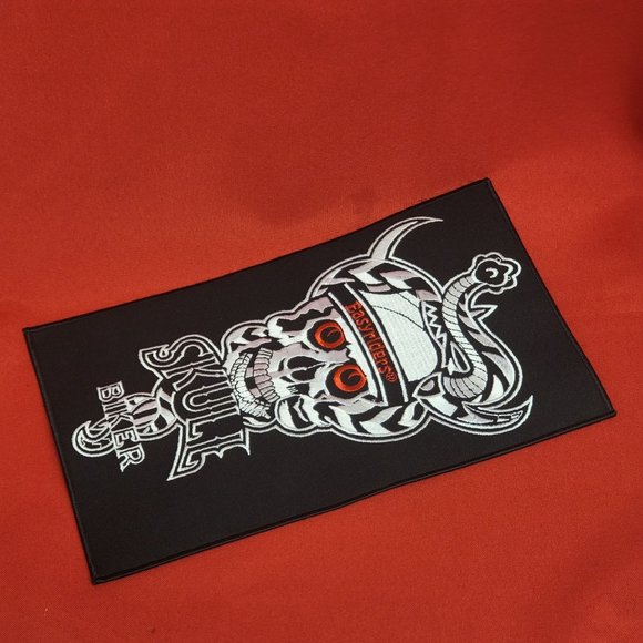 Vintage Easy Riders Brand Skull and Snake Motorcycle Biker Patch Large Black Col - Picture 6 of 11